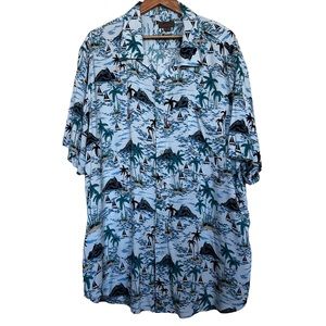 Northwest Territory Mens Sz 2XL Tropical Hawaiian Shirt Palm Trees